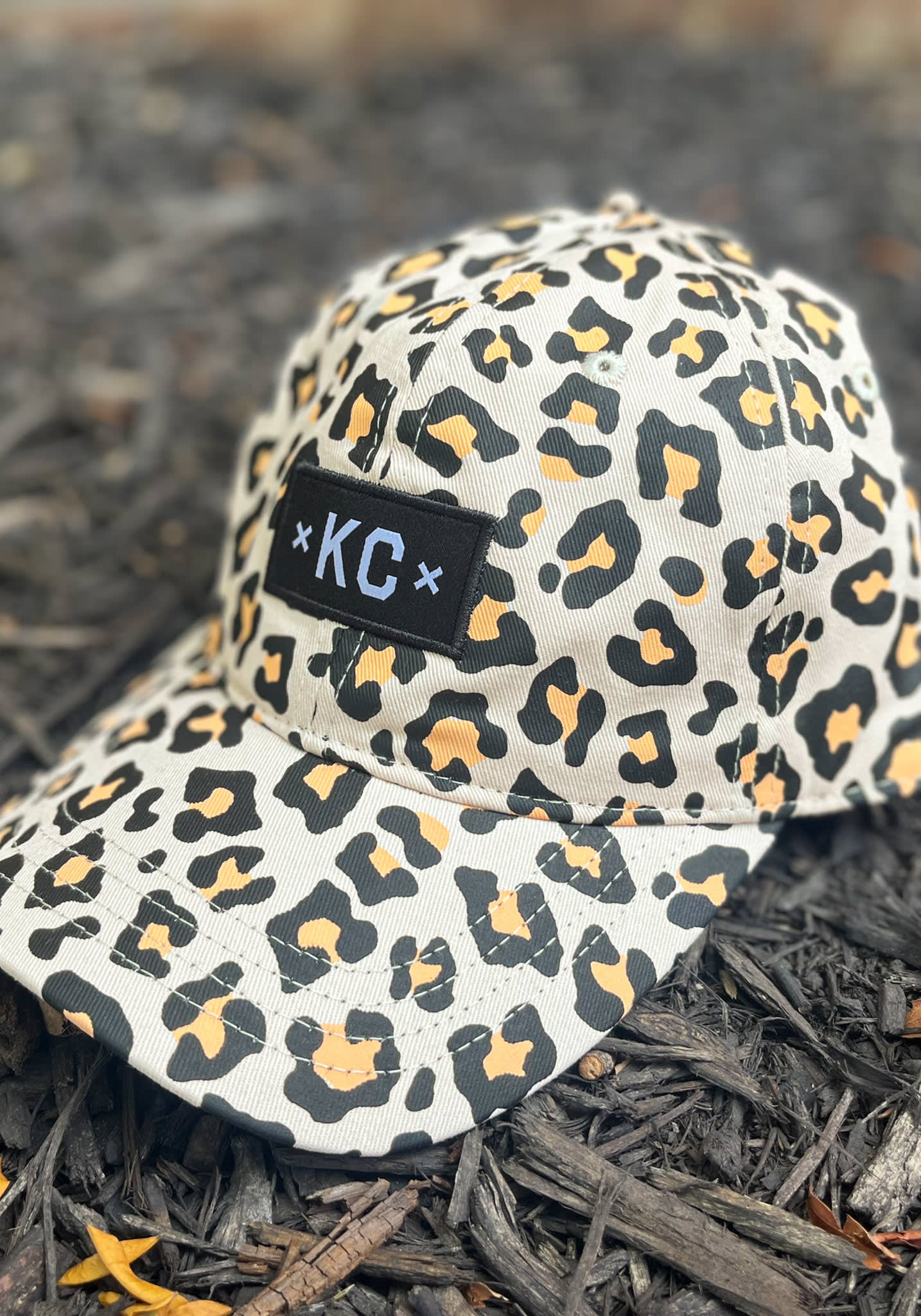 Made Mobb Kansas City White Leopard Print Dad Womens Adjustable Hat