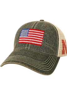 Nebraska Cornhuskers Old Favorite Trucker American Flag Adjustable Hat -