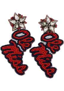 Ole Miss Rebels rhinestone Womens Earrings
