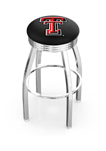 Texas Tech Red Raiders 3 Ring Chrome Seat Pub Stool - Silver