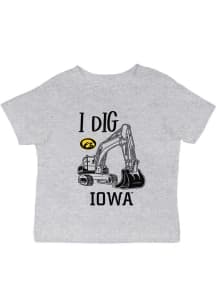 Infant Iowa Hawkeyes Grey Vive La Fete Excavator Short Sleeve T-Shirt
