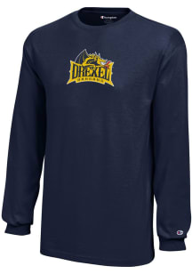 Youth Drexel Dragons Navy Blue Champion Team Logo Long Sleeve T-Shirt