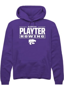 Kiersten Playter Rally Mens Purple K-State Wildcats NIL Stacked Box Player Hood