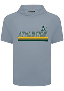 Levelwear Oakland Athletics Grey Phase Breaker Short Sleeve Hoods