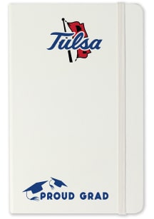 White Tulsa Golden Hurricane Proud Grad team logo Notebook and Folder