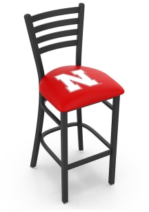 Black Nebraska Cornhuskers Stationary Pub Stool