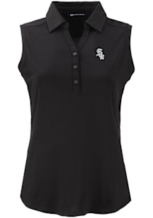 Cutter and Buck Chicago White Sox Womens Black Mono Forge Eco Polo Shirt