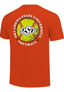 Oklahoma State Cowboys Youth Orange Softball Mascot Short Sleeve T-Shirt