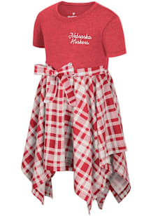 Colosseum Nebraska Cornhuskers Toddler Girls Red Marceline Short Sleeve Dress