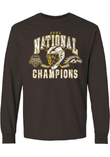 Mens Western Michigan Broncos Brown Summit Sportswear 2025 National Mens Hockey Champions Tee