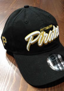 New Era Pittsburgh Pirates Core Script 9TWENTY Adjustable Hat - Black