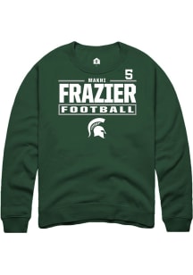 Makhi Frazier Rally Mens Green Michigan State Spartans NIL Stacked Box Crew Sweatshirt