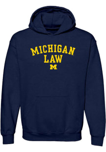 Mens Navy Blue Michigan Wolverines Law Hooded Sweatshirt