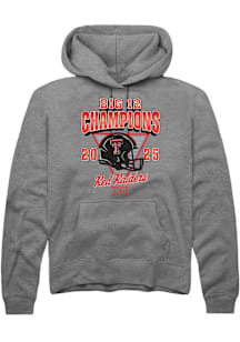 Summit Sportswear Texas Tech Red Raiders Mens Graphite 2025 Big 12 Football Champions Long Sleeve..