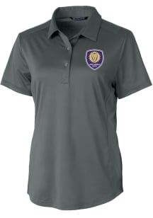 Cutter and Buck Orlando City SC Womens Graphite Prospect Short Sleeve Polo Shirt