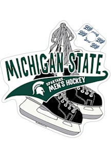 Michigan State Spartans Centrist Ice Hockey Stickers - Green