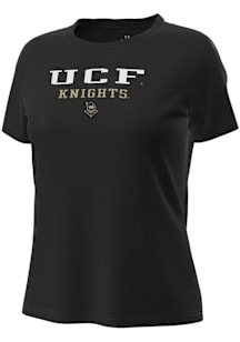 Under Armour UCF Knights Womens Black Stacked over logo Motion Short Sleeve T-Shirt