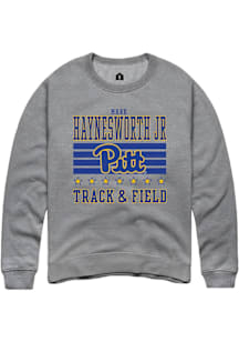 Mark  Jr Haynesworth Rally Mens Grey Pitt Panthers NIL Striped Player Crew