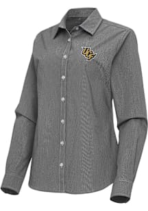 Antigua UCF Knights Womens Porter Long Sleeve Black Dress Shirt