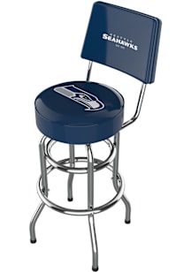 Seattle Seahawks Chrome Barstool w/ Black Pub Stool - Silver