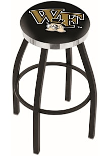 Wake Forest Demon Deacons Chrome Seat Pub Stool - Black