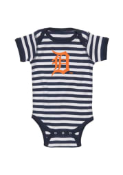 Detroit Tigers Baby Navy Blue One Piece Short Sleeve One Piece