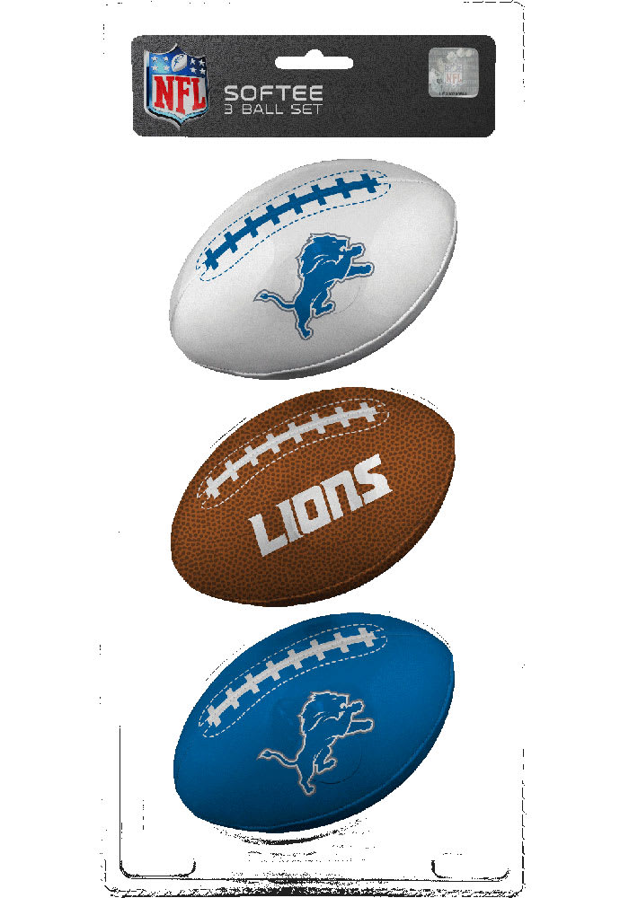 Detroit Lions 3 Pack Footballs Softee Ball