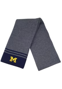 Michigan Wolverines LogoFit Varsity Striped Womens Scarf - Navy Blue