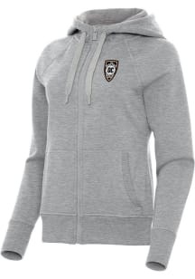 Antigua Orange County SC Womens Grey Victory Long Sleeve Full Zip Jacket
