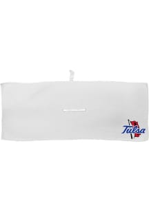 White Tulsa Golden Hurricane Microfiber 16x40 Golf Towel