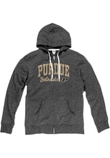 Womens Black Purdue Boilermakers Laugna Long Sleeve Full Zip Jacket