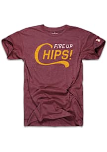 The Mitten State Central Michigan Chippewas Maroon Chippewa Mascot Short Sleeve Fashion T Shirt