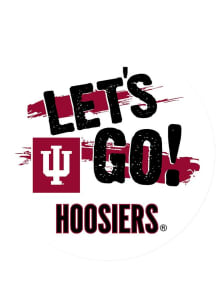 Red Indiana Hoosiers 3&quot; Lets Go Button