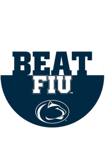 Navy Blue Penn State Nittany Lions BEAT FIU 3&quot; Button