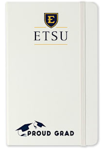 East Tennesse State Buccaneers Proud Grad team logo Notebook and Folder - White