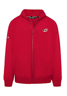 Levelwear Carolina Hurricanes Mens Red Uphill Embroidered 3D Patch Long Sleeve Full Zip Jacket