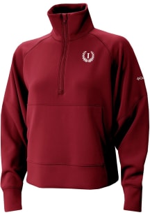 Columbia Indianapolis Greyhounds Womens Cardinal Vault Heat Seal Wickham Hills Qtr Zip Pullover