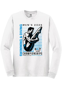 Summit Sportswear Big Ten White 2026 Men's Swimming & Diving Championships Short Sleeve T Shirt