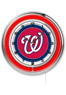 Washington Nationals 19in Neon Wall Clock