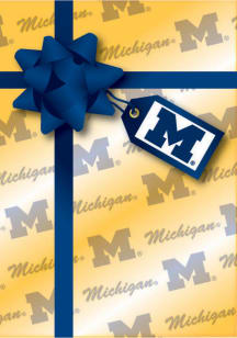 Michigan Wolverines Wrapped Present Card Card