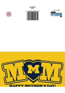 Michigan Wolverines Mothers Day Design Card