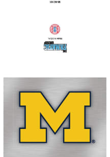 Grey Michigan Wolverines M Logo Card