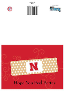 Nebraska Cornhuskers Get Well Card -