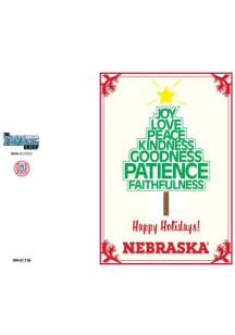 Nebraska Cornhuskers Christmas Tree Card -