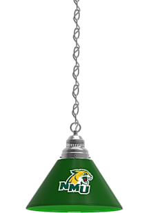 Northern Michigan Wildcats Single Silver Billiard Lamp