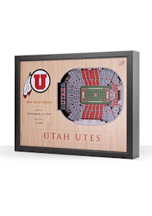 Utah Utes 3D Stadium View Wall Art - Brown