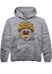 Youth Grey Western Michigan Broncos NIL 2025 National Champions Full Roster Long Sleeve Crew Sweat..