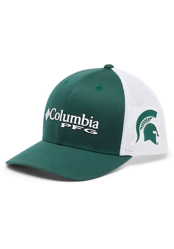 Columbia Michigan State Spartans CLG PFG Mesh Adjustable Hat - Green