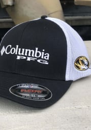 Columbia Missouri Tigers Mens Black 2T PFG Mesh Flex Hat