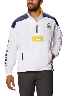 Mens Michigan Wolverines White Columbia CLG Santa Ana Anorak Light Weight Jacket